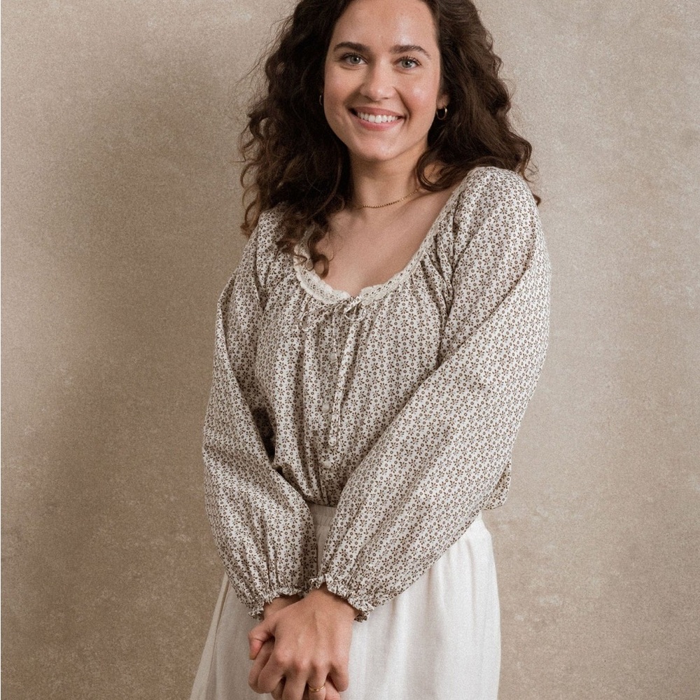 Neuflora Emberley Blouse - Brown Floral